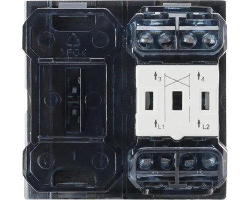 Vizualizare detaliată a unui întrerupător electric cu borne