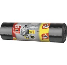 Rola cu doisprezece saci negri de gunoi pentru deșeuri de construcții, volum 160 litri
