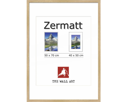 Ramă foto lemn The Wall Zermatt stejar 50x70 cm | HORNBACH