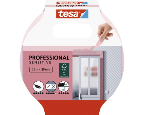 Bandă adezivă Tesa Professional Sensitive, 25 metri cu 25 milimetri