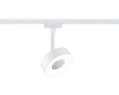 Spot cu LED integrat Signal pentru șină Paulmann Urail 5W lumină caldă, alb Spot alb pe șină cu formă rotundă