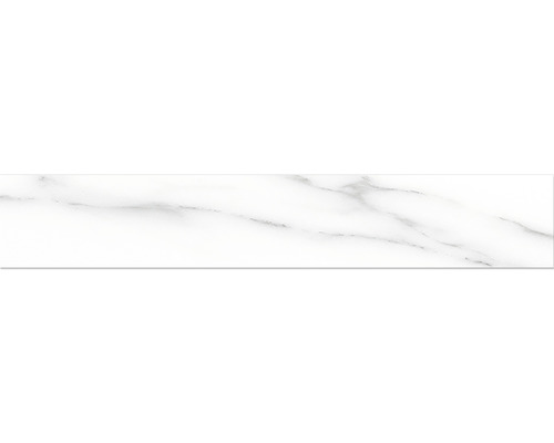 Plintă ceramică MIRAVA LUCCA Bianco gri mat 10x60 cm Placă ceramică cu aspect de marmură