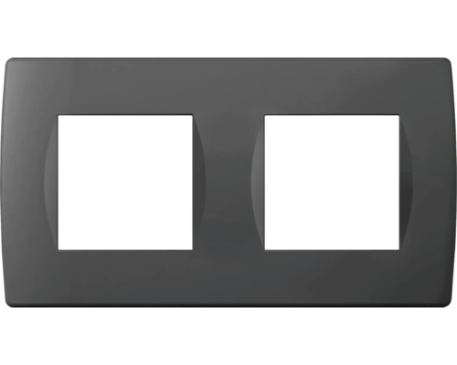 Ramă aparataje TEM Soft 2x2 module, negru mat