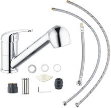 Baterie de bucătărie cu duș extractibil și accesorii