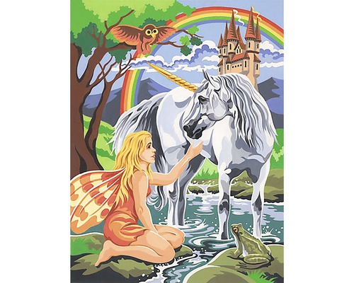Pictură pe numere Unicorn 30x22 cm