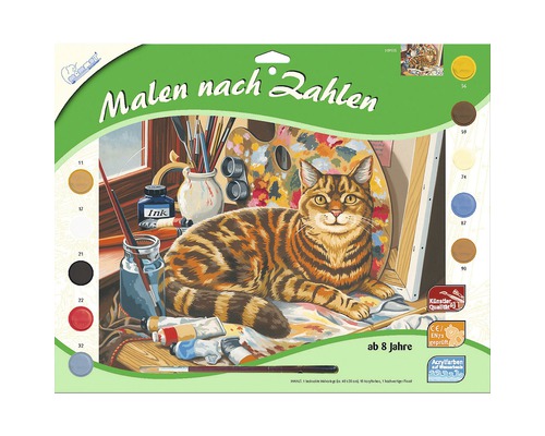 Set pictură după numere cu motiv de pisică