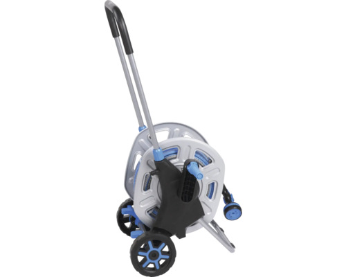 Cărucior cu tambur pentru furtun cu roți și mâner