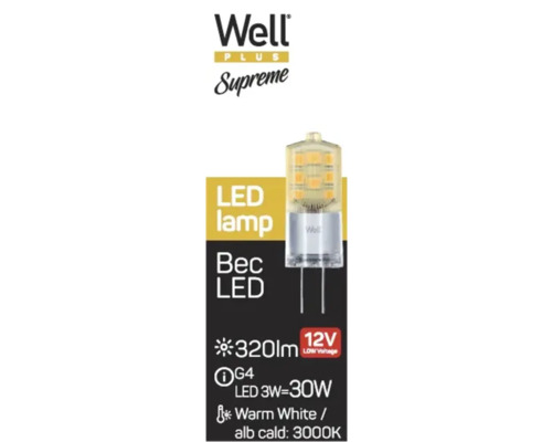 Bec LED Well Plus Supreme, soclu G4, putere 3 wați