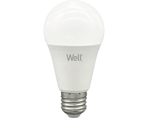 Bec LED Well E27 10W 1100 lumeni, pară mat A60, lumină caldă, senzor lumină Bec LED Well