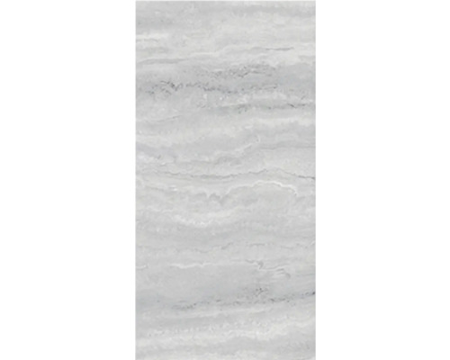 Panou autoadeziv MU13 imprimeu marmură 30x60 cm, gri, pachet 6 buc. Model de gresie din travertin