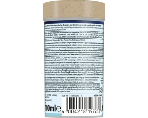 Cutie cu hrană pentru guppy și alți pești vivipari, 100 mililitri