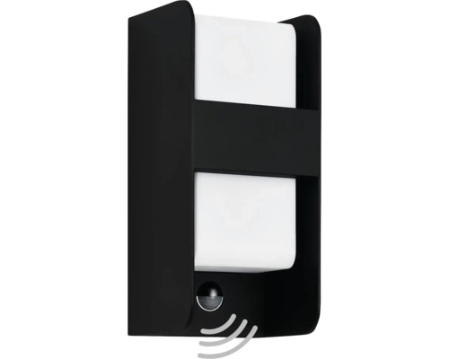 Aplică exterior Aula E27 max. 1x12W IP44, senzor de mișcare, negru