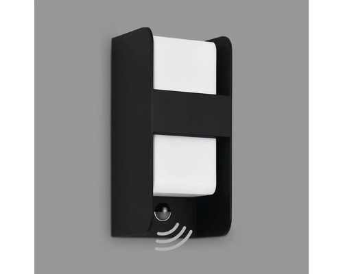 Lumină de perete exterioară neagră cu senzor de mișcare