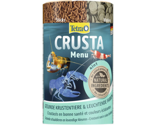 Tetra Crusta Menu 4 în 1 hrană pentru crustacee cu ingrediente naturale