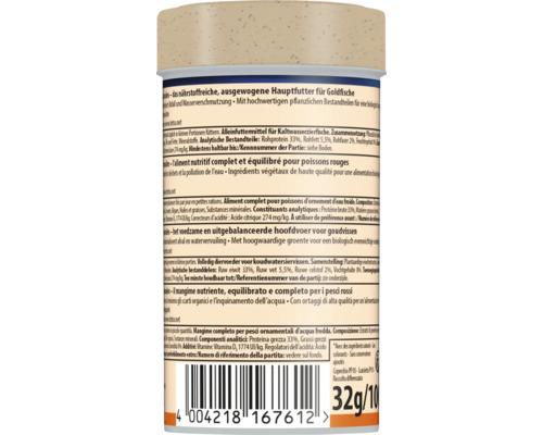 Tetra hrană pentru pești aurii, 32 grame, hrană completă pentru pești aurii