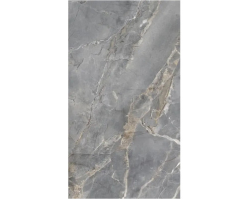 Panou decorativ SPC impermeabil Rocko Tiles, 123x280 cm, decor marmură antracit Model de faianță cu aspect de marmură