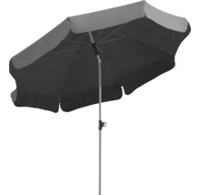 Umbrelă de grădină gri cu suport metalic pentru exterior