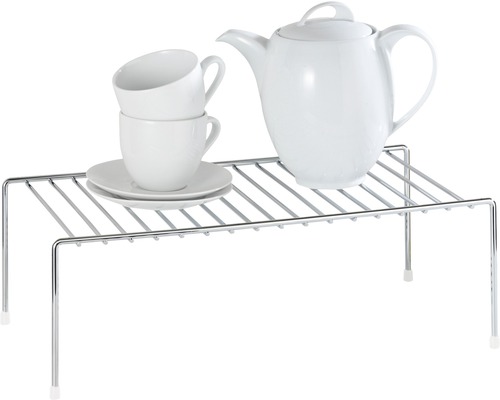 Inserție cromată pentru raft cu ceainic și cești