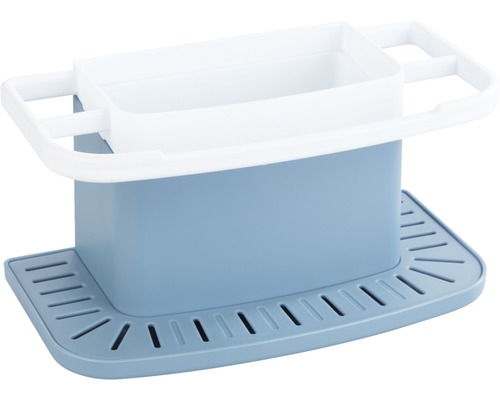 Suport pentru ustensile de baie cu zonă de scurgere