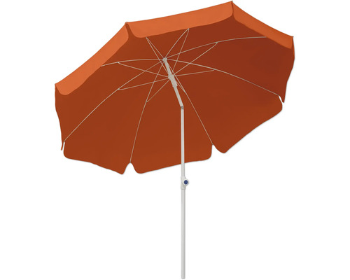 Umbrelă terasă Schneider Ibiza Ø 200 cm 150 g/mp poliester teracotă Umbrelă de grădină deschisă cu stâlp central