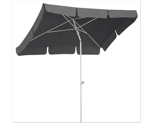 Umbrelă terasă Schneider Ibiza 180x120 cm 150 g/mp poliester antracit Umbrelă de soare dreptunghiulară cu manivelă