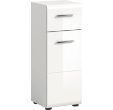 Dulap de baie alb cu două sertare și o ușă