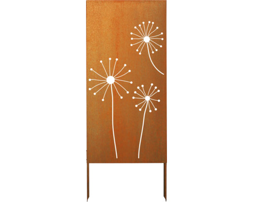 Țepușă de grădină din metal cu motiv de păpădie