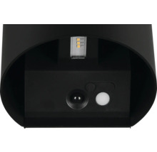 Aplică LED exterior Genie 2x1W IP44, senzor de mișcare, încărcare USB, negru