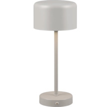 Lampă de masă cu abajur cilindric și bază rotundă