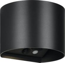 Aplică LED exterior Genie 2x1W IP44, senzor de mișcare, încărcare USB, negru