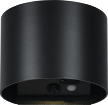 Aplică LED exterior Genie 2x1W IP44, senzor de mișcare, încărcare USB, negru