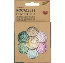 Set mărgele rocaille în culori pastelate, 90 grame