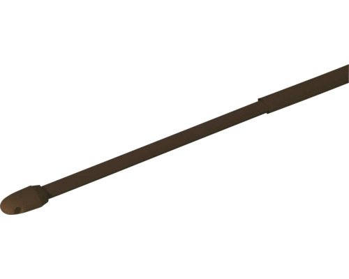 Bară vitraj extensibilă, plată, maro 80-150 cm, set 2 buc. Dispozitiv de înfășurare a jaluzelelor din plastic