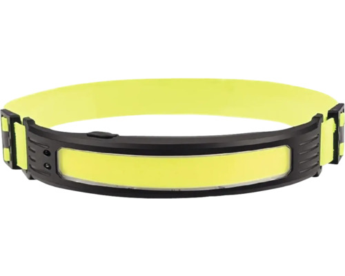Lanternă frontală LED de cap Entac 350 lumeni max.70m, cu acumulator 800mAh Lanternă frontală cu bandă galbenă