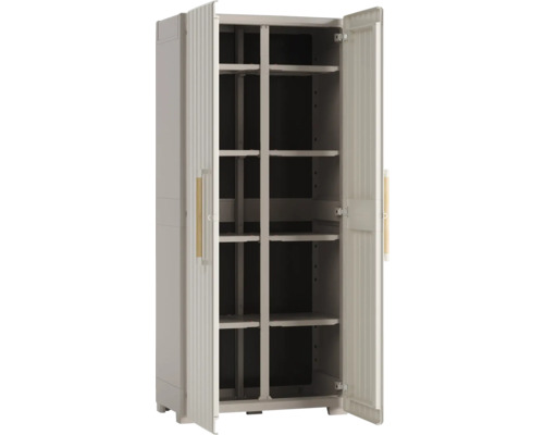 Dulap utilitar plastic 2 uși 80x180x45 Ketter Groove | HORNBACH