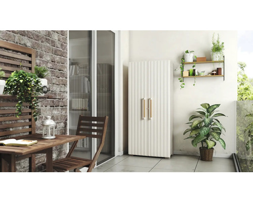 Dulap utilitar plastic 2 uși 80x180x45 Ketter Groove | HORNBACH
