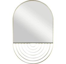 Oglindă ovală de perete cu ramă metalică