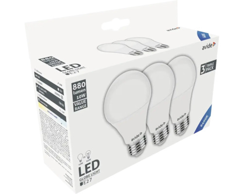 Pachet de trei becuri LED E27