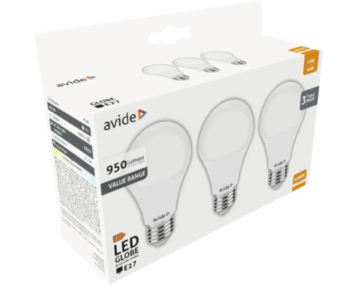 Avide Bec LED E27 set de 3 bucăți
