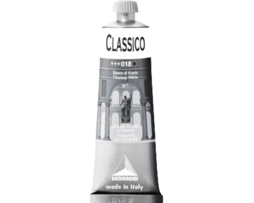 Culoare ulei Classico Maimeri 018 Titanium White 60 ml Tub de vopsea Maimeri Classico cu alb de titan