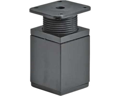 Picior mobilă Hettich Ø40mm, înălțime 60-75mm, negru Picior de mobilă din metal