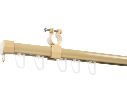 Bară de perdea cu glisiere și suport pentru agățarea perdelei