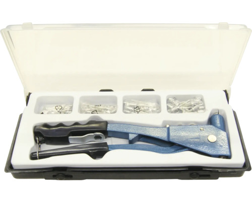 Clește de nituit piulițe în cutie de scule cu nituri