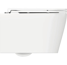 Vizualizare detaliată a unui WC suspendat cu capac