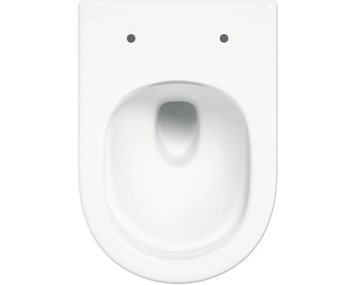 Vas WC suspendat cu spălare adâncă din ceramică, vedere de sus