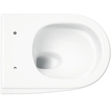 Toaletă ceramică suspendată cu spălare profundă, vedere de sus