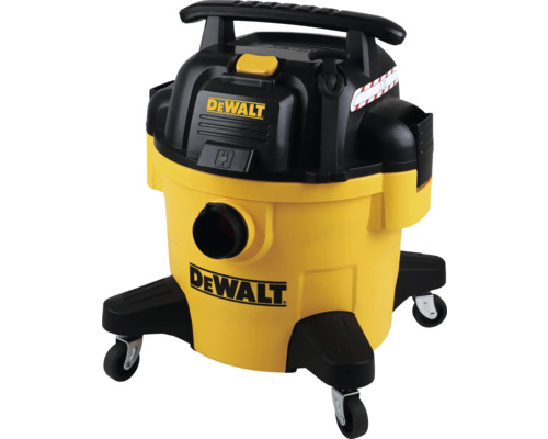 Logo Dewalt pe un aspirator umed-uscat