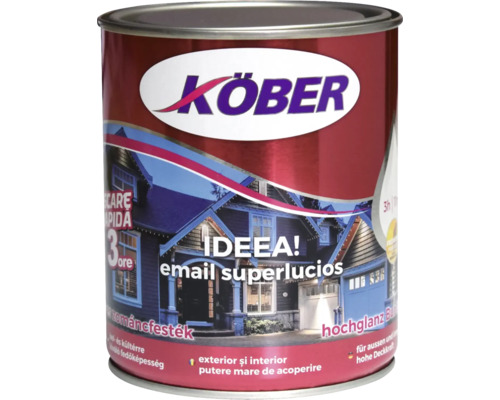 Email superlucios Ideea Köber orange RAL 2003 0,75 l Recipient cu vopsea cu lac pentru interior și exterior