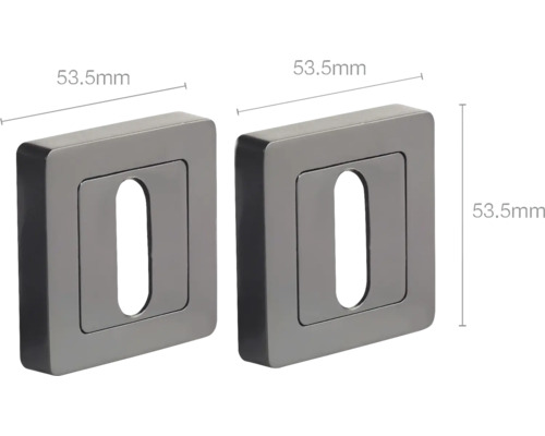 Două rozete metalice pentru uși, fiecare de 53,5 mm