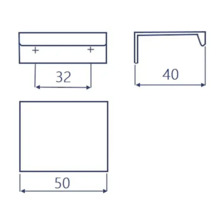 Desen tehnic cu dimensiuni pentru o componentă de construcție